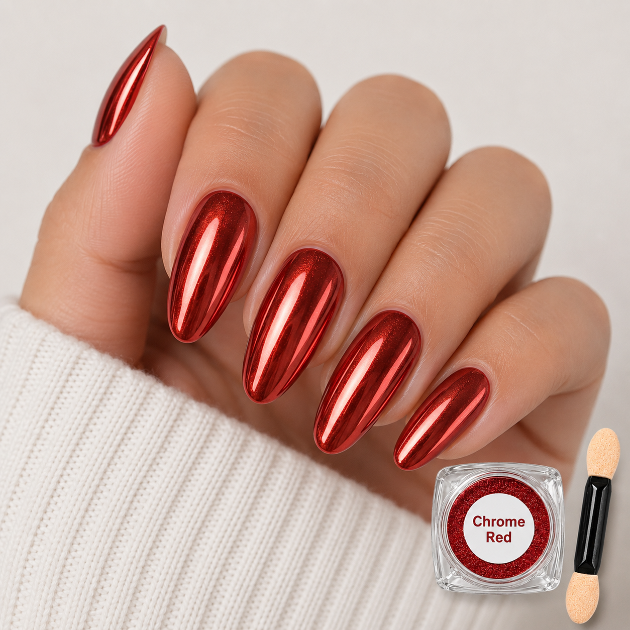 QS Mirror Red Chrome Powder