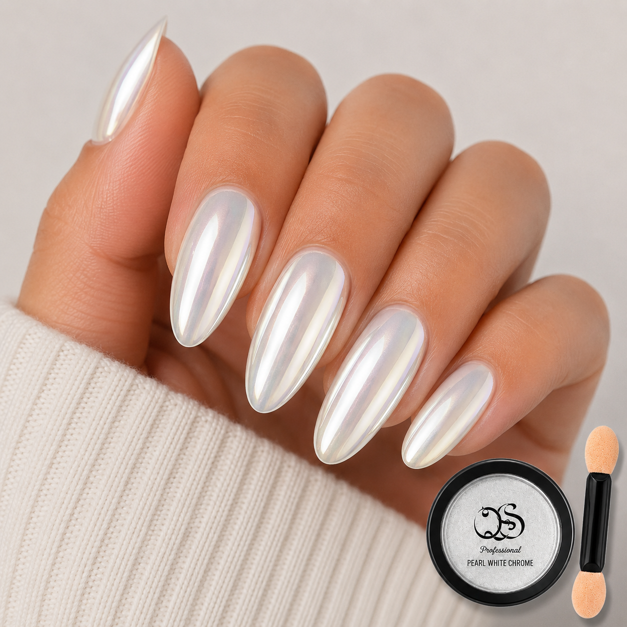 QS Pearl White Chrome Powder