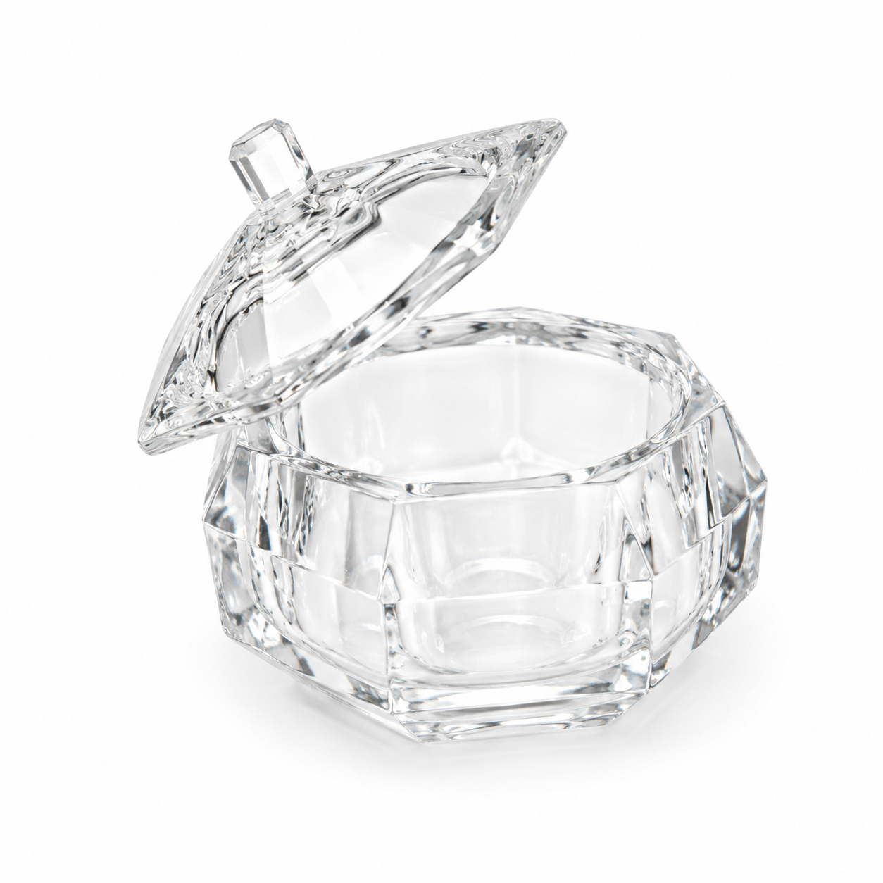 Empty Glass Crystal Jar