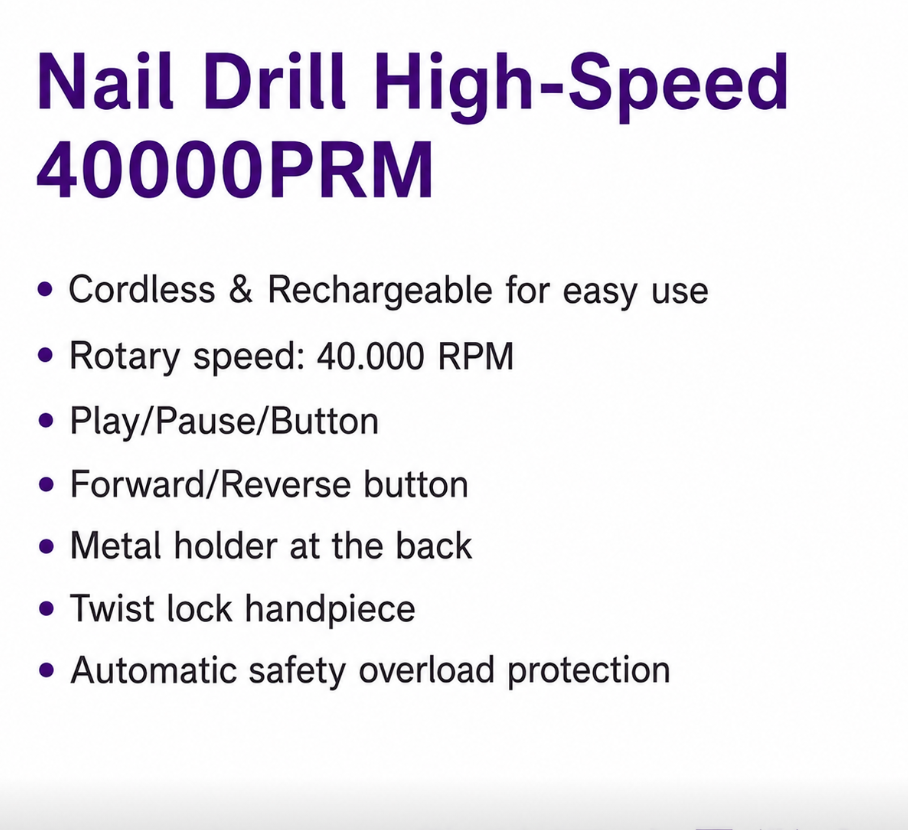 40K Portable Nail Drill